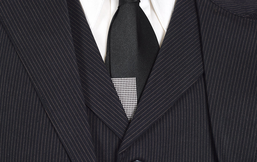 REDUCED Black Pinstripe Cotton Jacket (JA330R) - Image 3