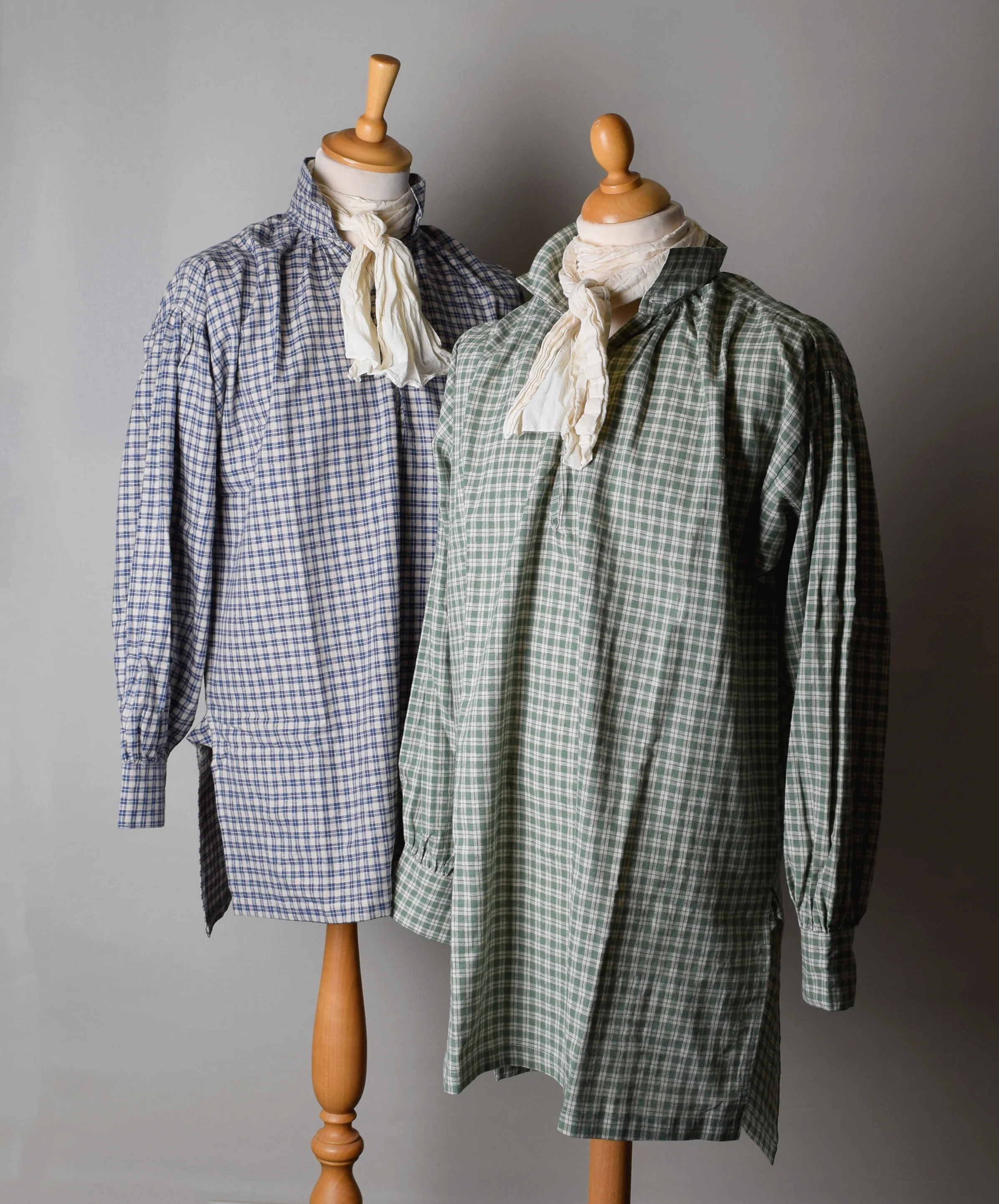 Check Linen Cotton C18th Sailor's Shirt (SH120CB) - Image 3