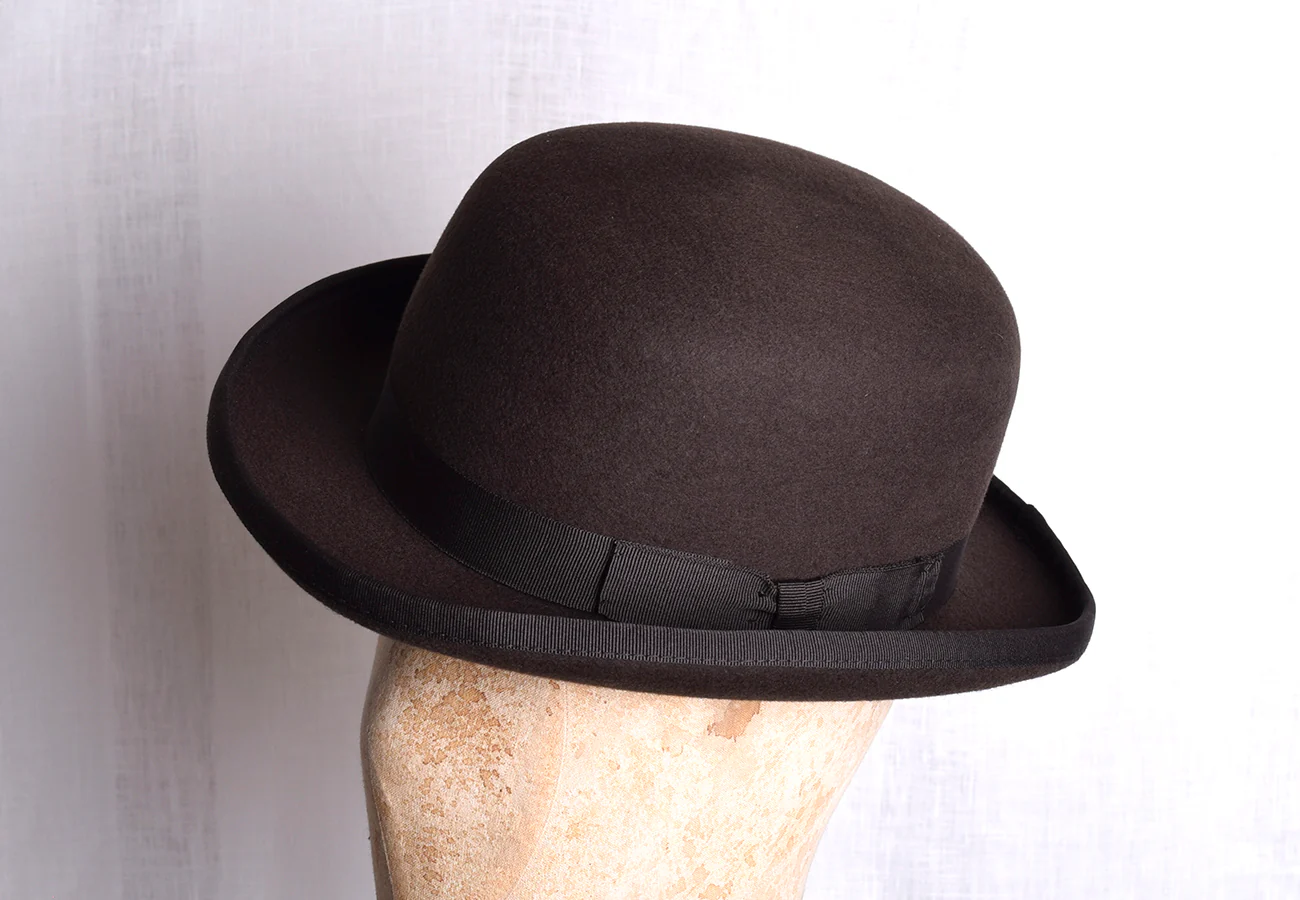 Dark Brown Bowler Hat (HA119) - Image 3