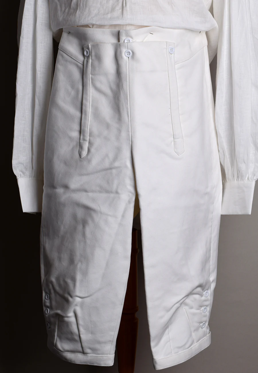 C18th Formal Knee Black and White Breeches (TR210) - Image 6