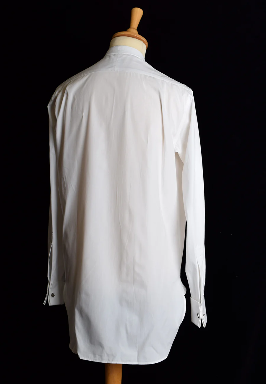 Collarless White Poplin Tunic Shirt (SH200) - Image 3