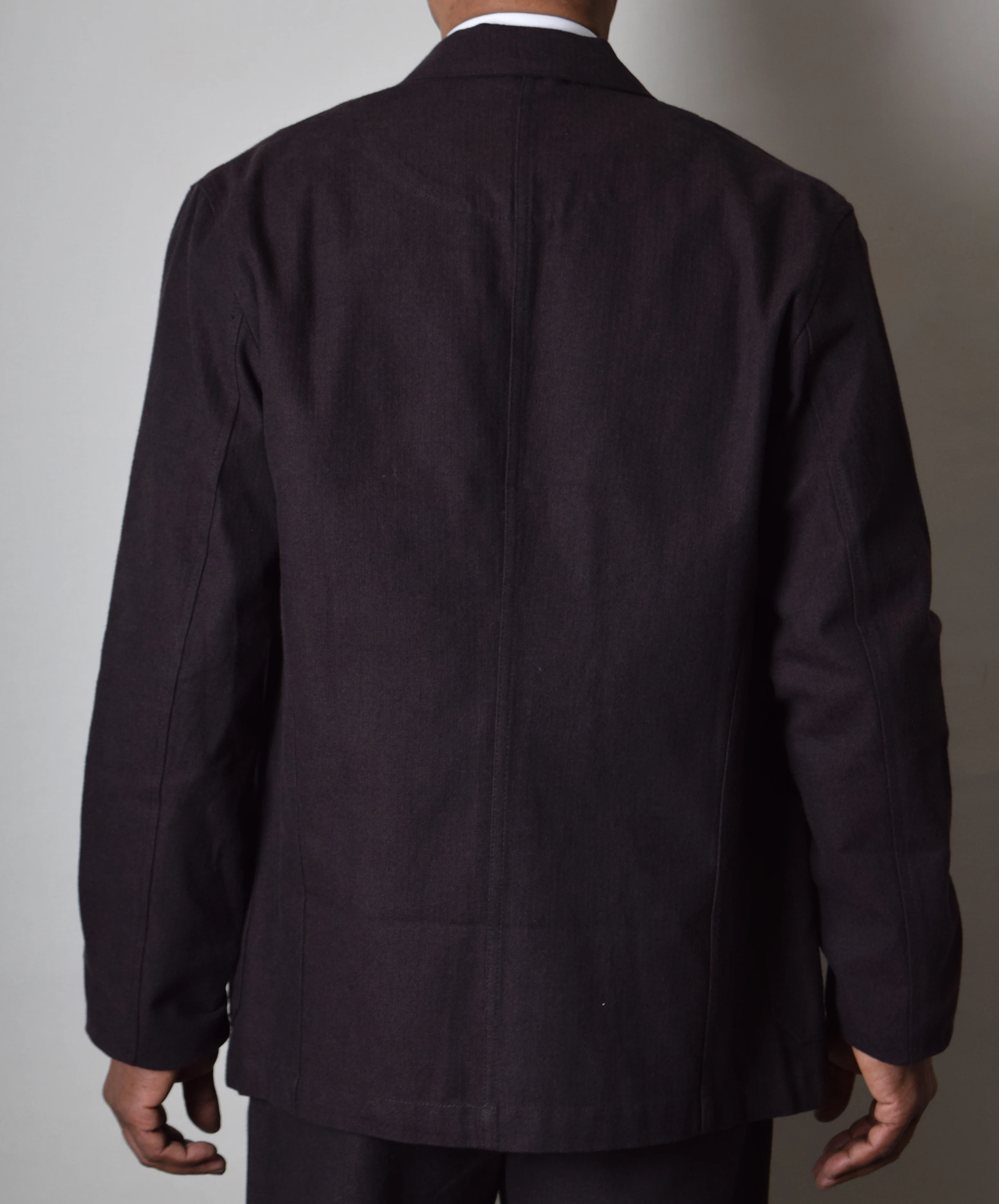 Dark Brown Herringbone Jacket (JA420) - Image 3