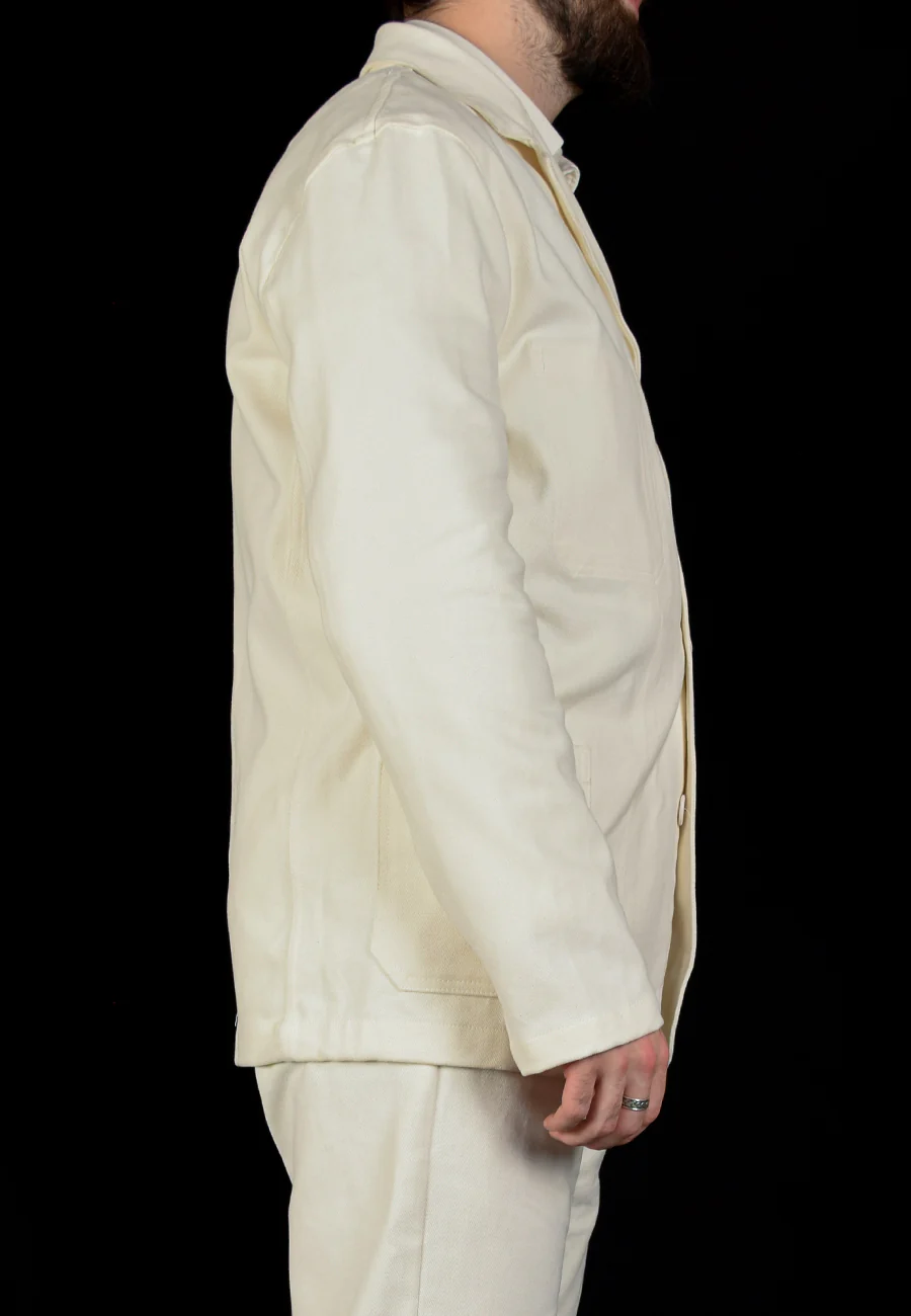 Dyeable White Cotton Drill Work Jacket (JA105) - Image 4