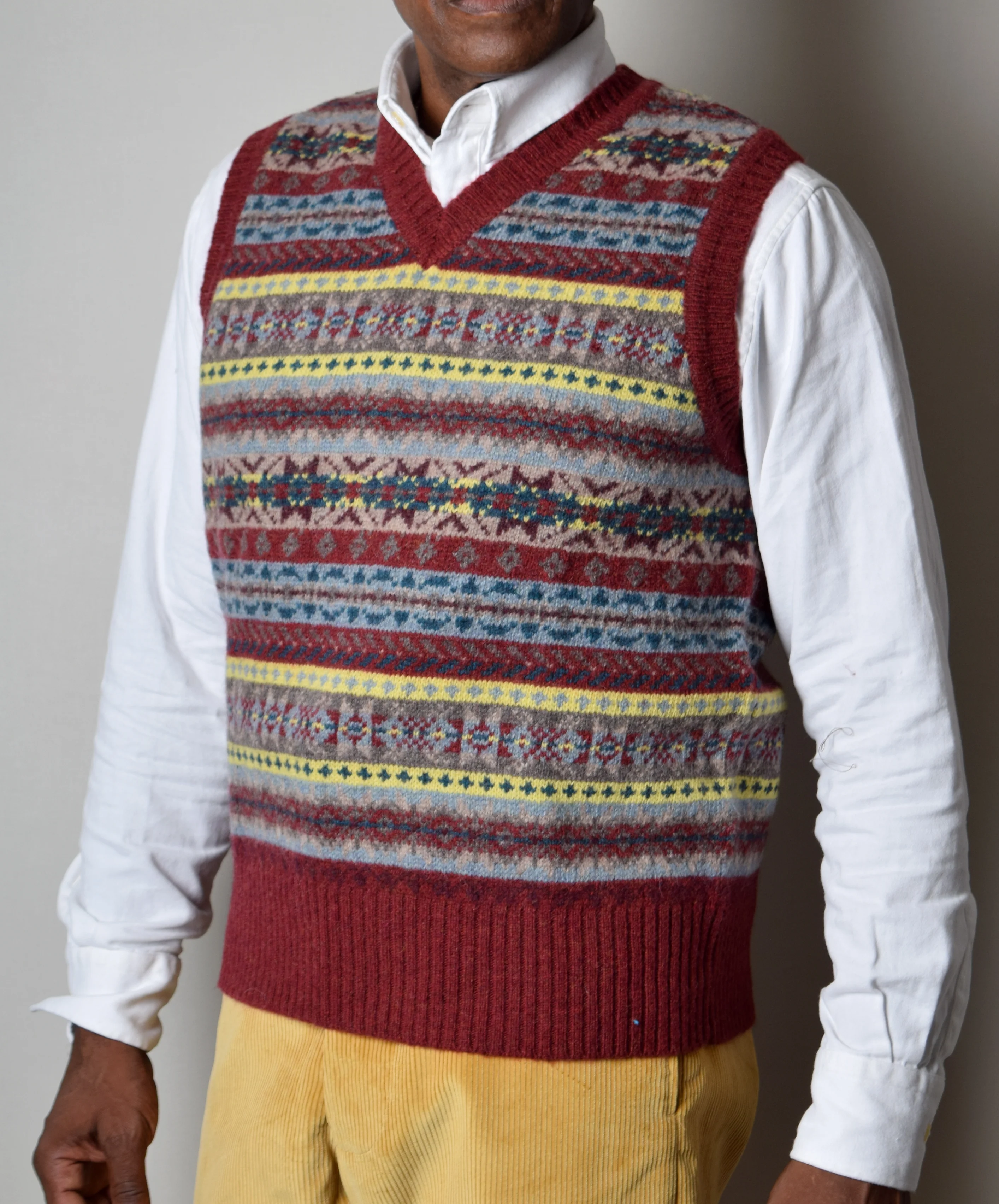 Flame Wool Fair Isle Slipover (KN130) - Image 4