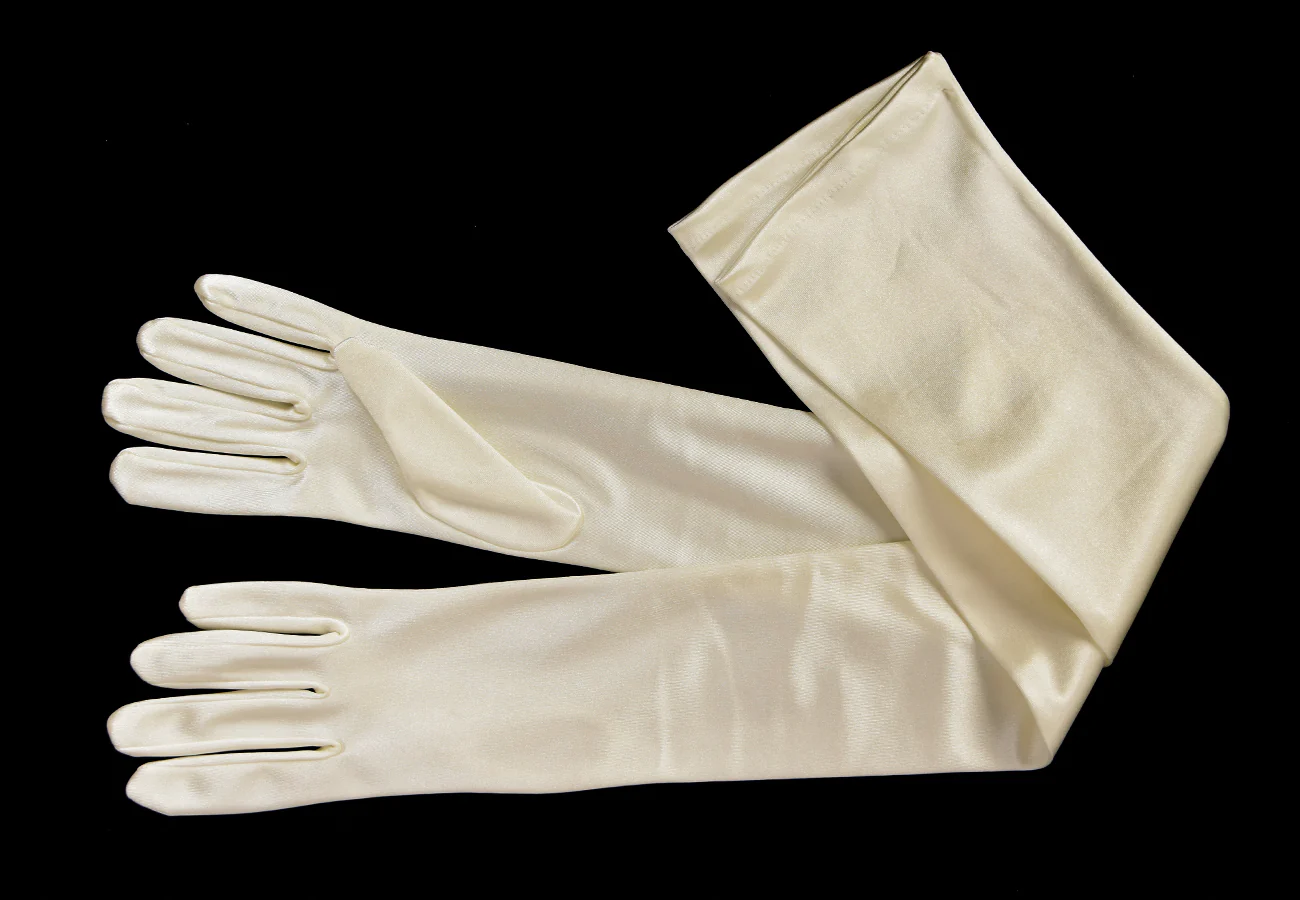 Full Length Satin Evening Gloves (GL652) - Image 3