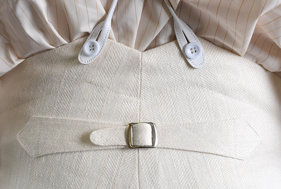 Heavyweight Linen Fishtail Back Trousers (TR922) - Image 5