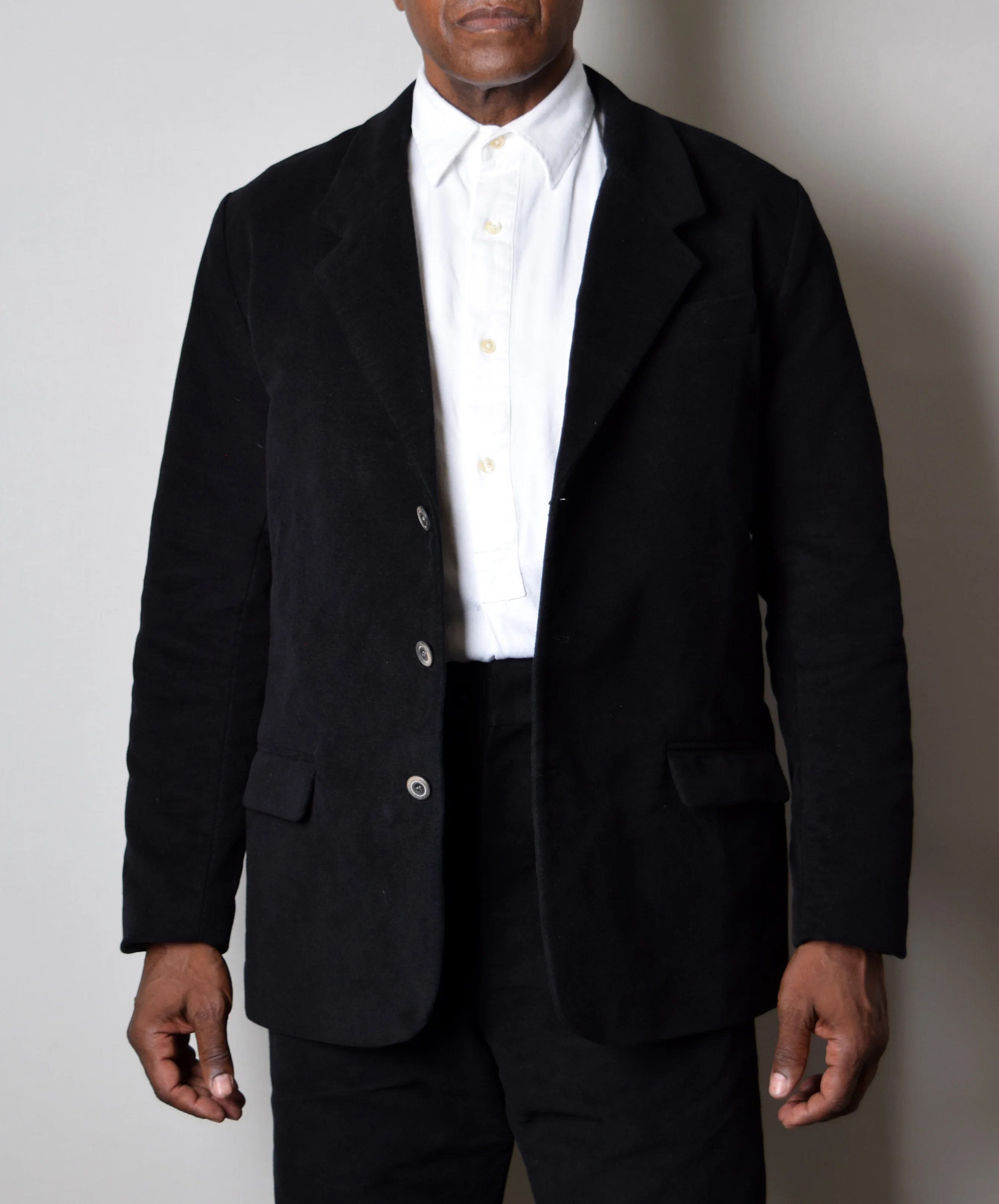 Black Moleskin Informal Lined C20th Jacket (JA1920) - Image 5
