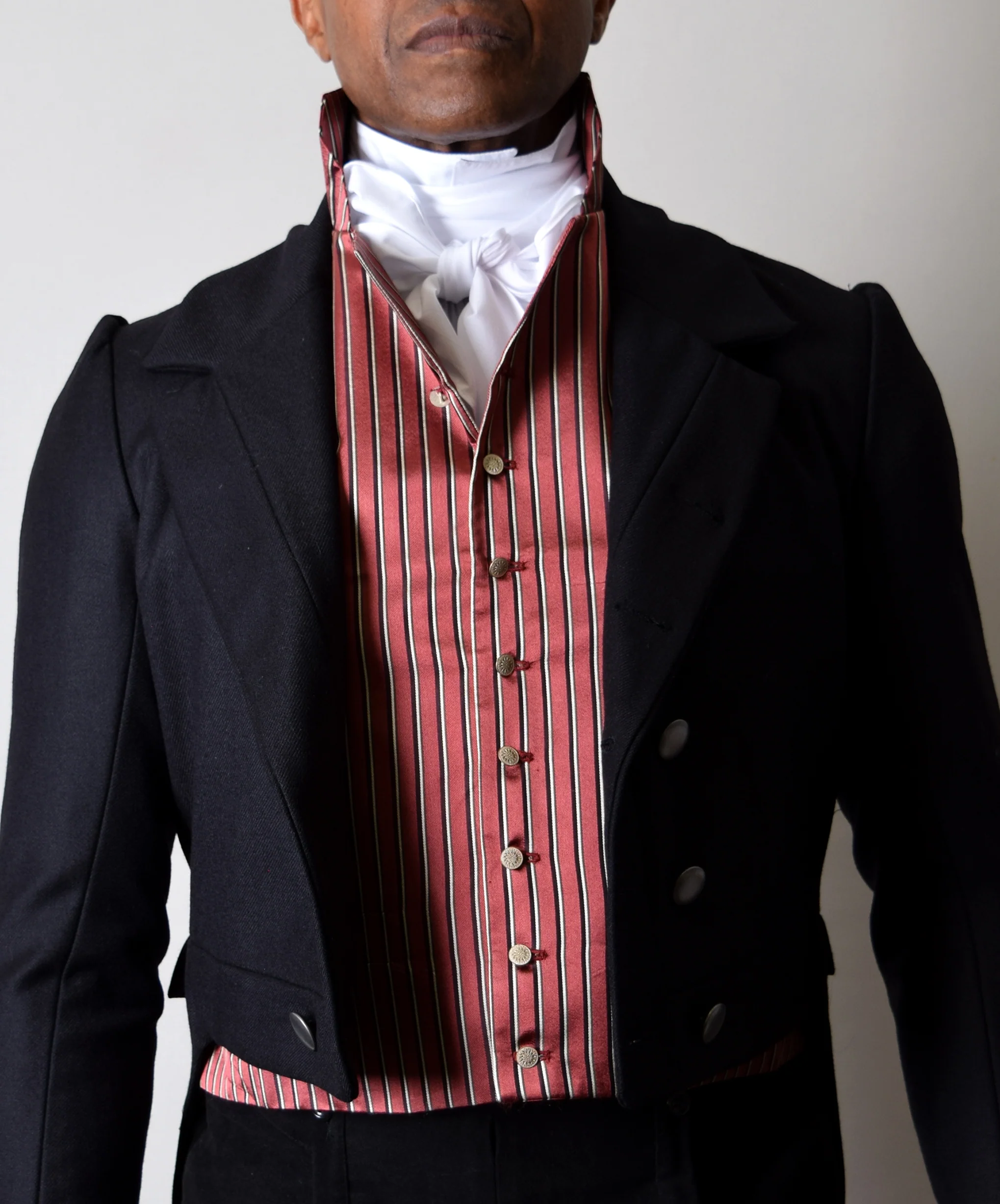 Limited Edition Red/Ivory Regency Stripe Waistcoat (WC1820U-RI) - Image 5