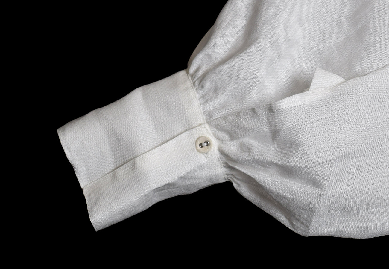Linen Pleated Front Early Victorian Shirt (SH140) - Image 3