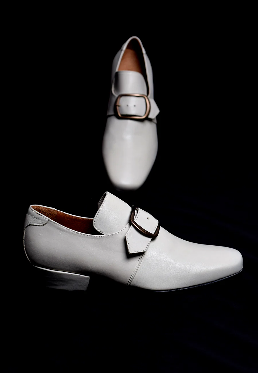 Men's C18th Buckle Shoes Stone (SPM1750W) - Image 8