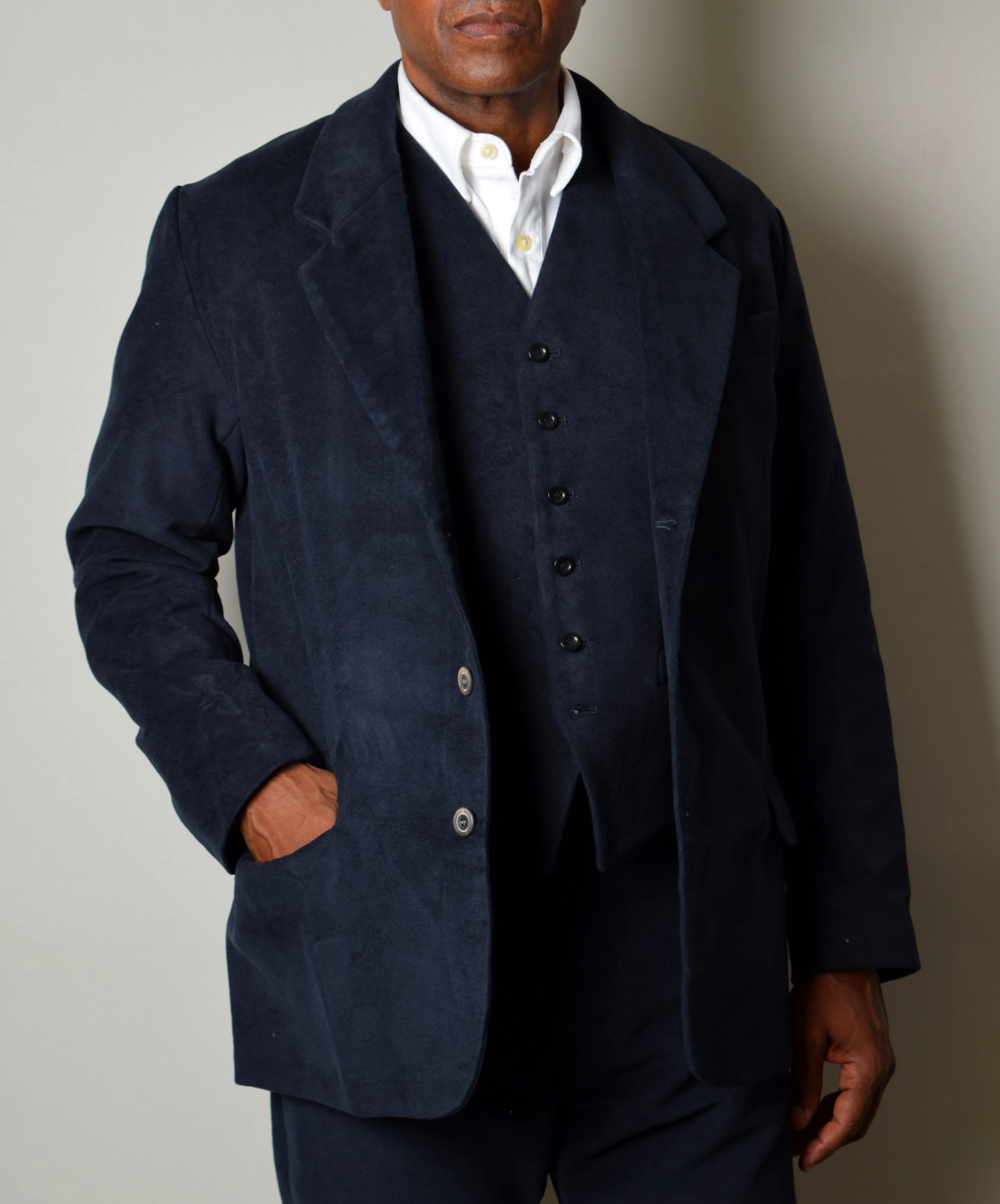 Navy Moleskin Informal Lined C20th Jacket (JA1920-N) - Image 7
