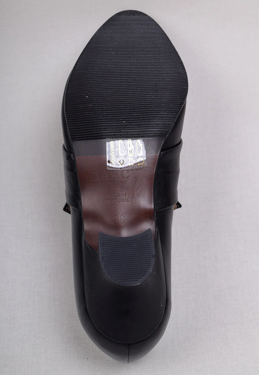 Ladies Leather Victorian Shoes Black (SP1900) - Image 16