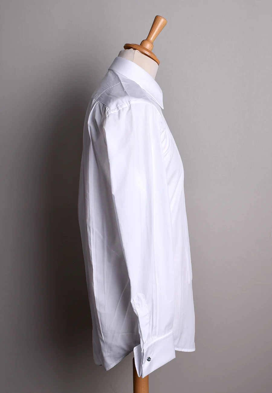 Pleated Front Evening Shirt - Wing or Turndown Collar (SH254) - Image 7