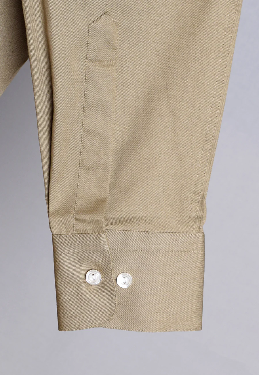 REDUCED Military Shirt (SH190PRS) - Single Cuff - Khaki - Image 4