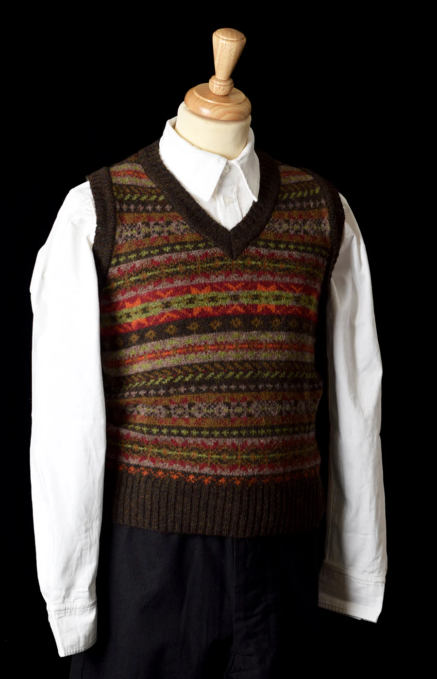 Shetland Wool Fair Isle Slipover (KN145) - Image 3