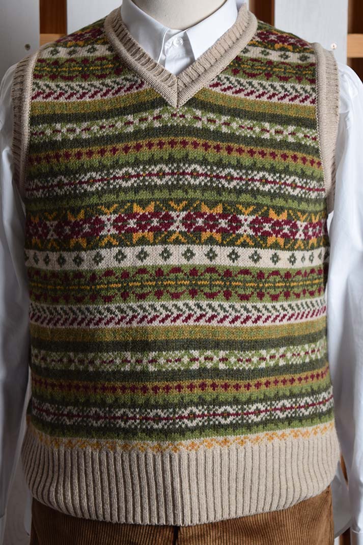 Shetland Wool Fair Isle Slipover (KN145) - Image 6