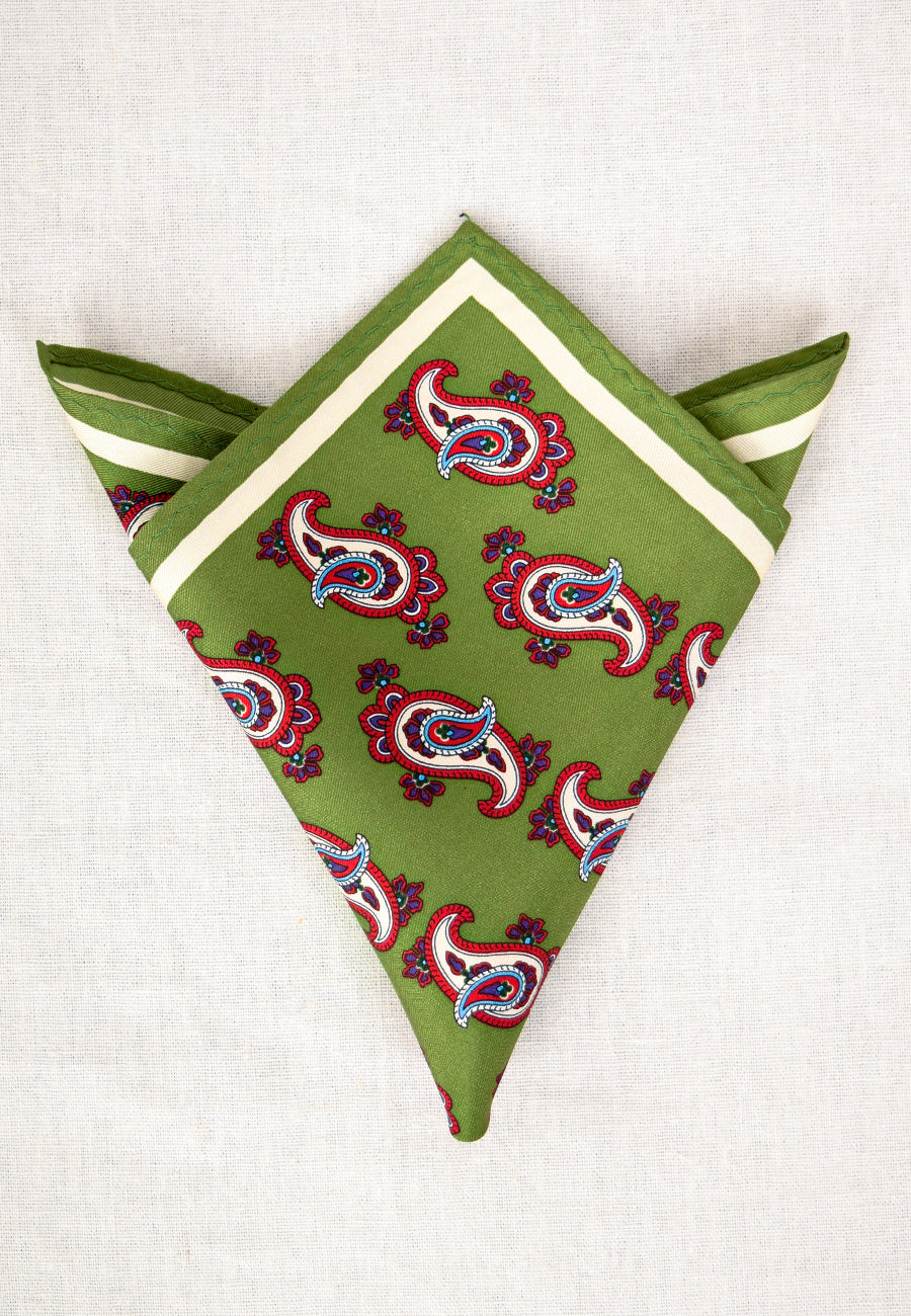 Printed Silk Pocket Square (HA96K) - Image 3