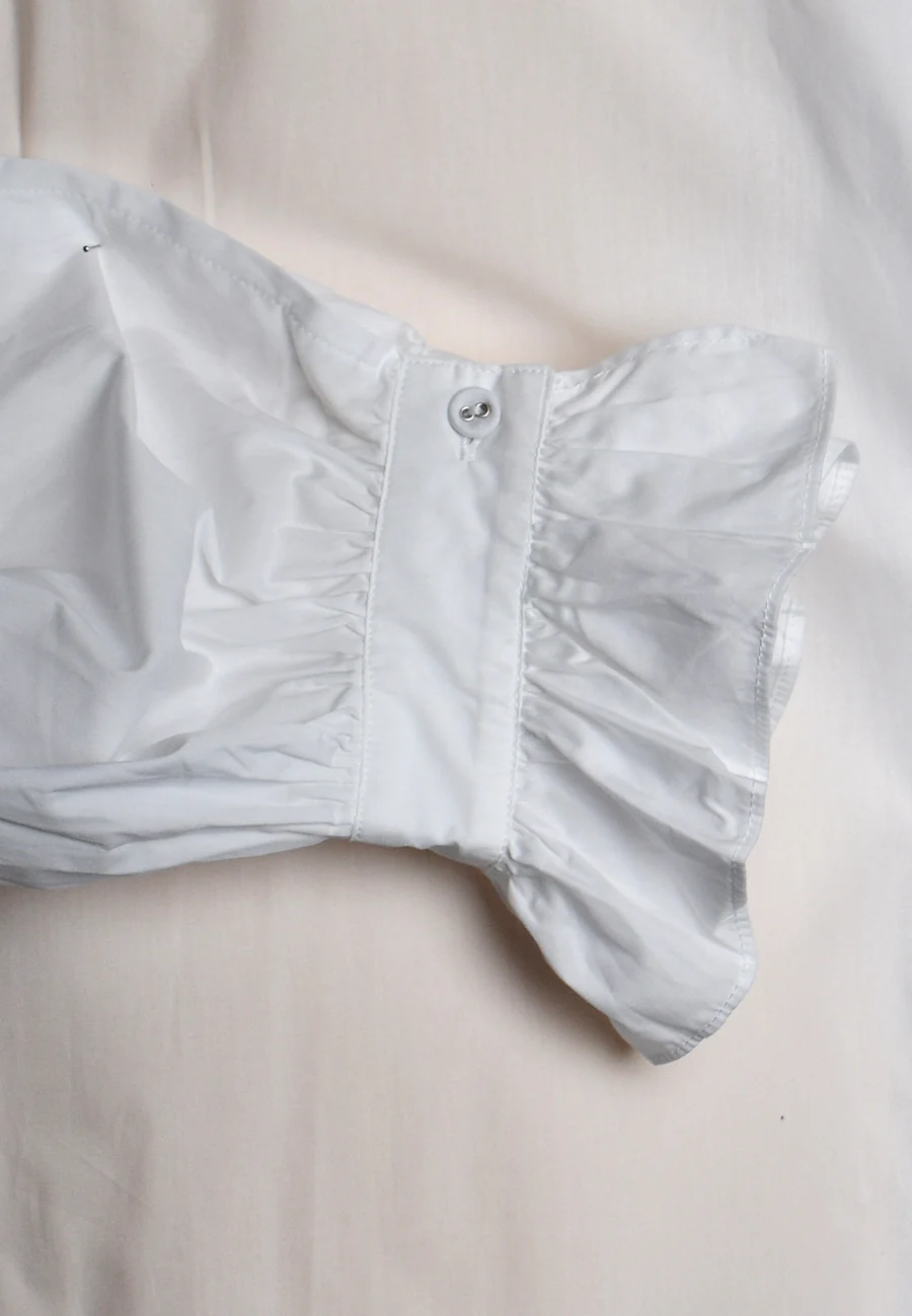 Square Cut Frilled Cotton Lawn Period Shirt (SH110) - Image 5