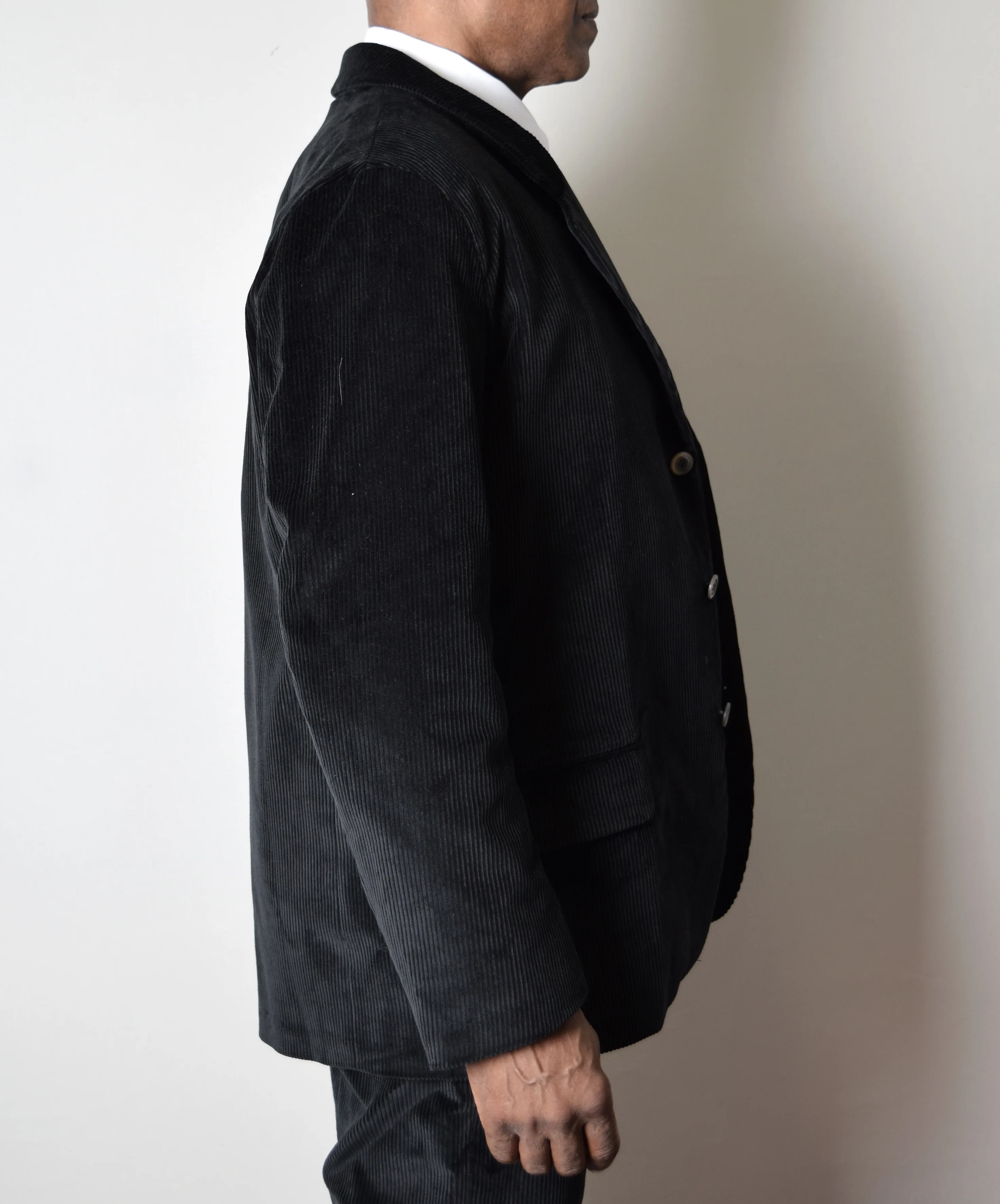Black Corduroy Informal Lined C20th Jacket (JA1920-BC) - Image 2