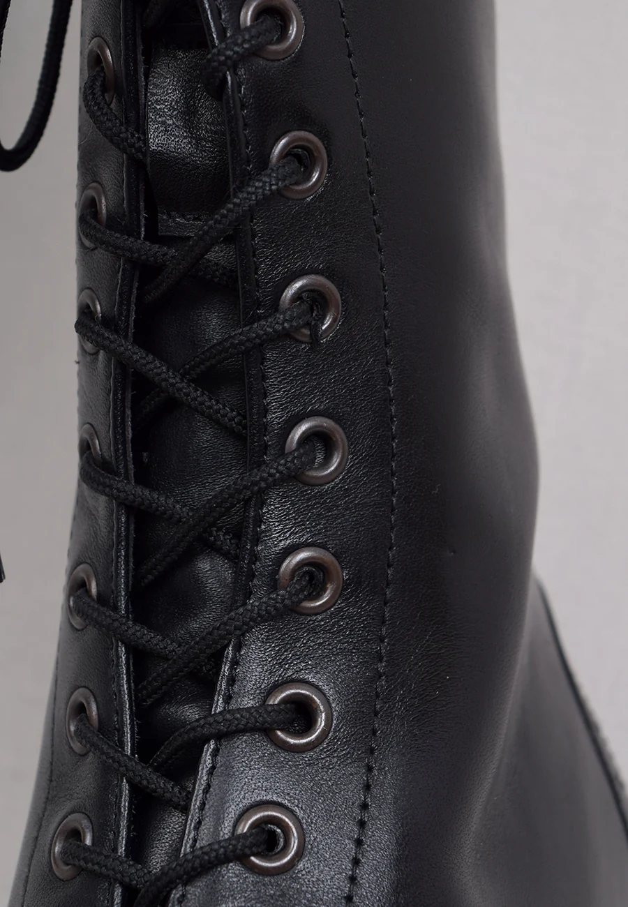 Victorian Lace Up Leather Boots (SP1910) - Image 5