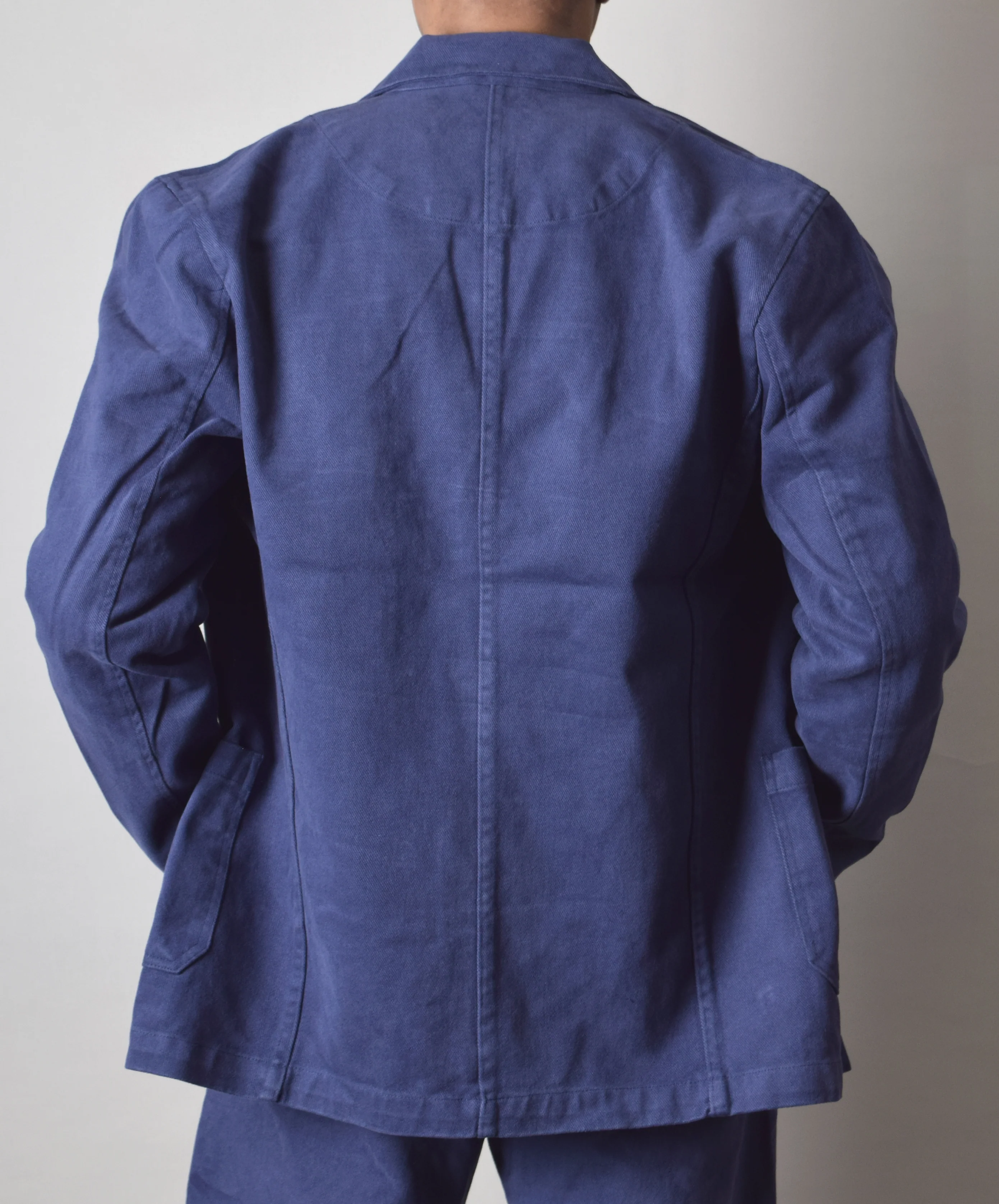 Washed Blue Cotton Drill Work Jacket (JA100) - Image 3